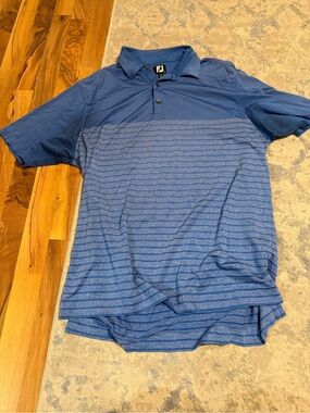 FootJoy Blue Striped Golf Polo